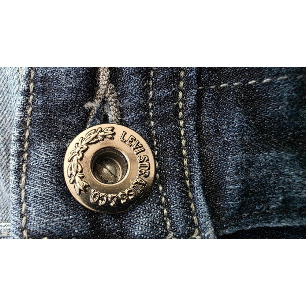 Levis 580 Defined Waist Straight Leg Jeans Women's 18W M Dark Wash - Picture 9 of 11